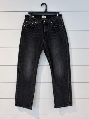 Levi’s 501 Curve Jeans Vintage Black Wash High Rise Straight 28 Americana